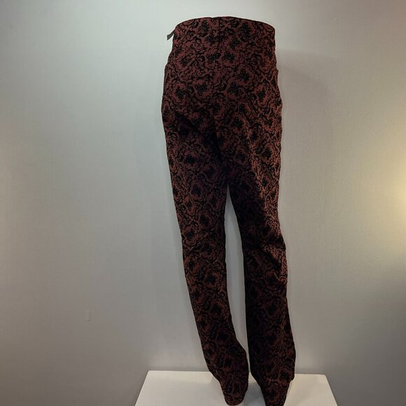 SUKO JEANS Women's Burgundy Skinny Leg Flocking Jeans - Size 16 - NWT - Picture 3 of 4